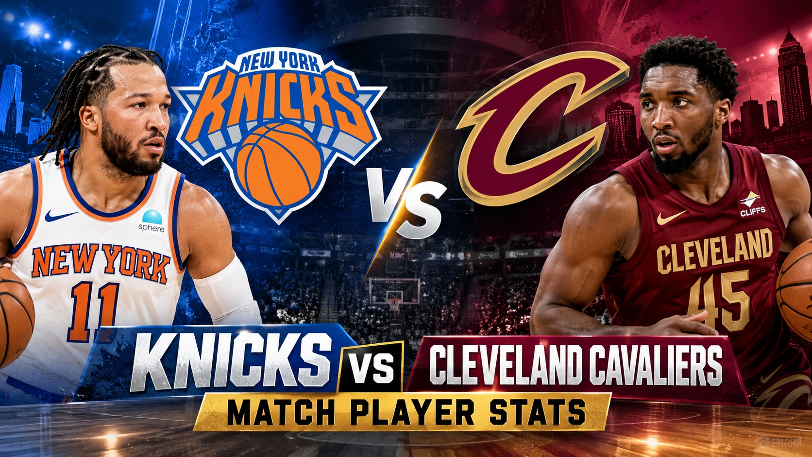 knicks vs cleveland cavaliers match player stats
