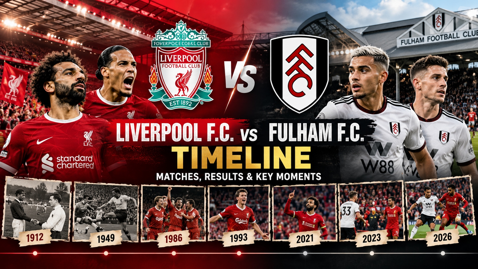 liverpool f.c. vs fulham f.c. timeline
