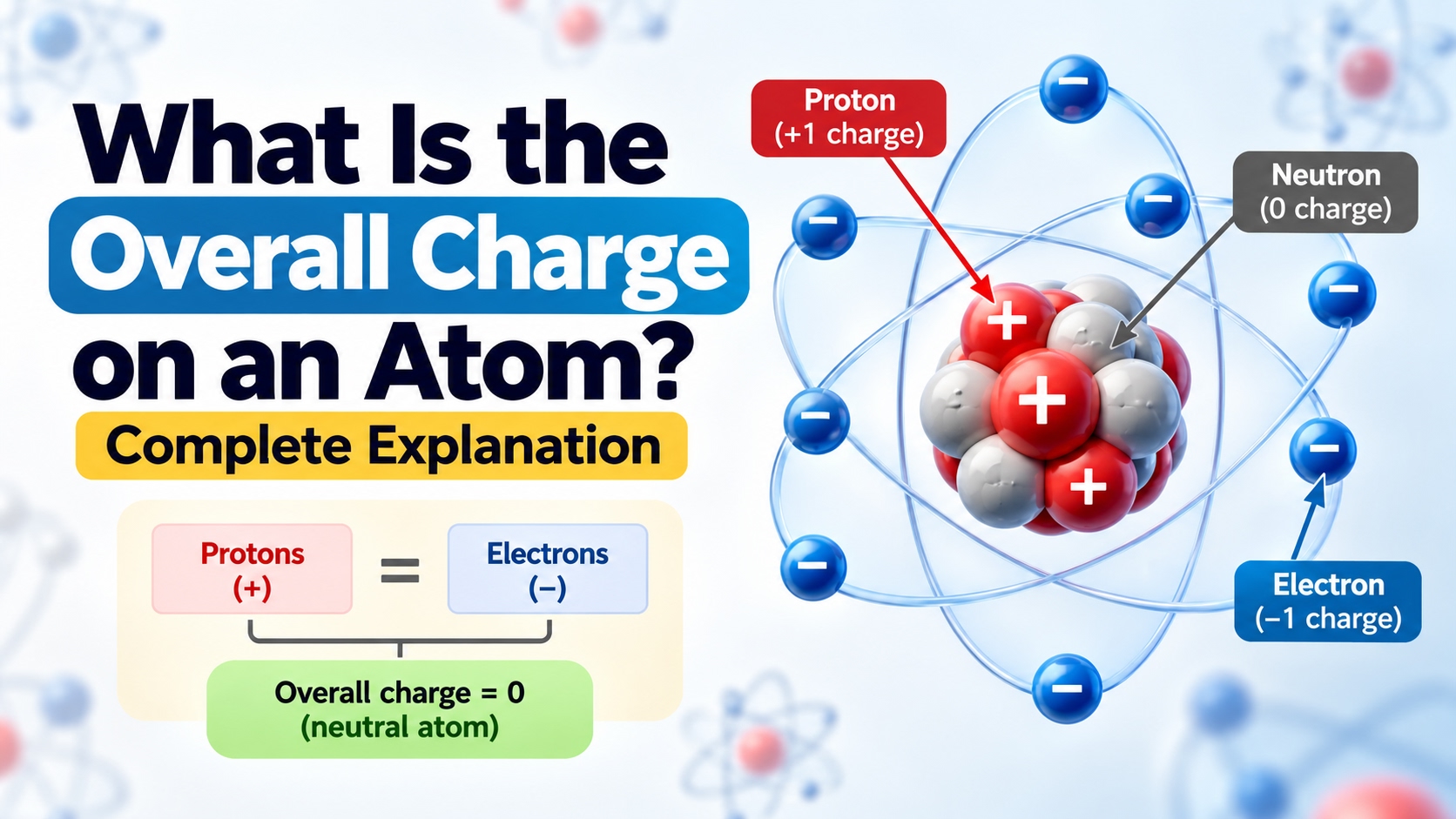 what is the overall charge on an atom