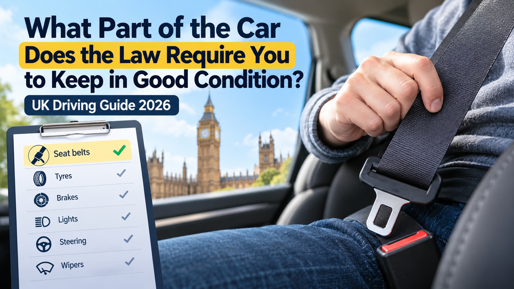 what part of the car does the law require you to keep in good condition